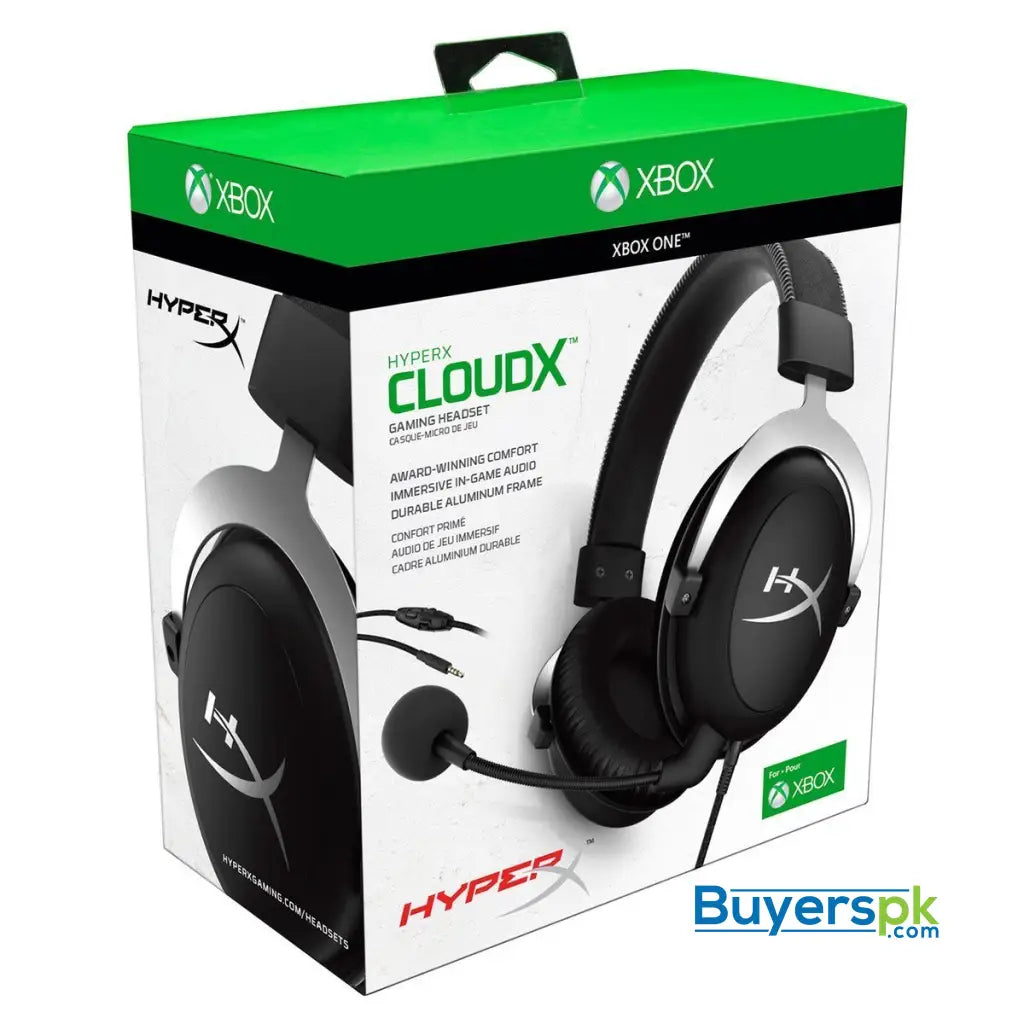 HyperX CloudX Official Xbox Licensed Gaming Headset for Xbox One Compatible with Xbox One Controllers Memory Foam Ear Cushions Detachable HyperX CloudX Official Xbox Licensed Gaming Headset for Xbox One Compatible with Xbox One Controllers Memory Foam Ear Cushions Detachable